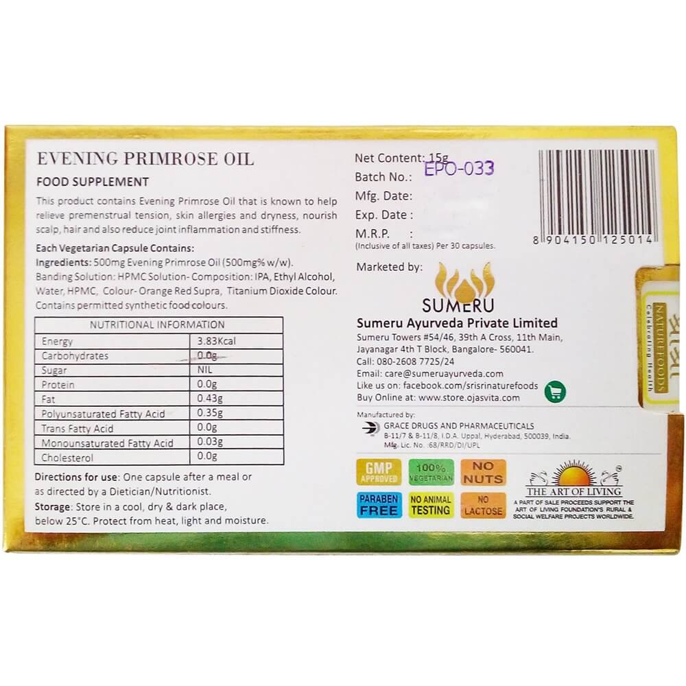 Sri Sri Tattva Evening Primrose Oil Capsules