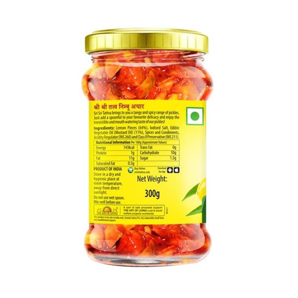 Buy Sri Sri Tattva Lemon Pickle from DrMediCart, Ship from India to USA