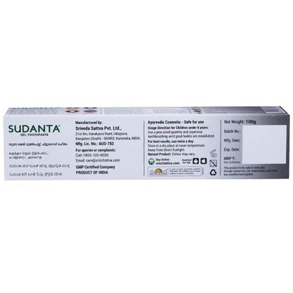 Sri Sri Tattva Sudanta Gel Tooth Paste With Charcoal & Salt
