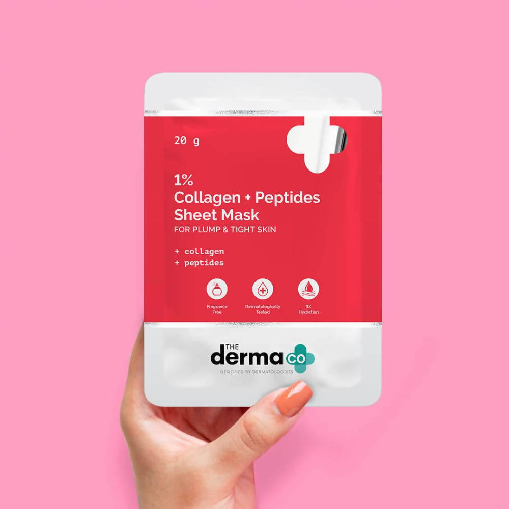 The Derma Co 1% Collagen + Peptides Sheet Mask - Drmedicart