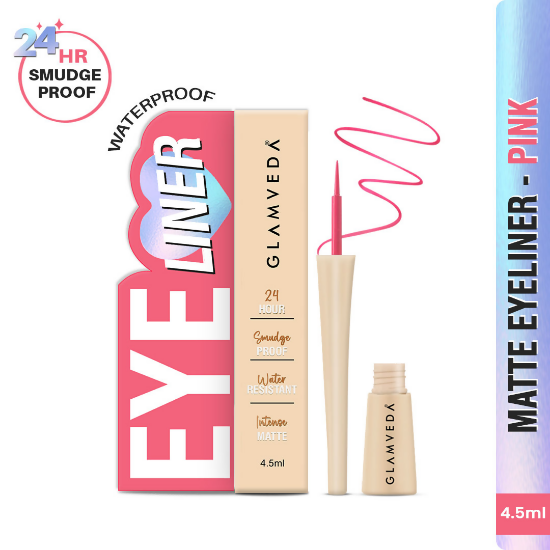 Glamveda Super Matte Liquid Intense Eyeliner - Pink