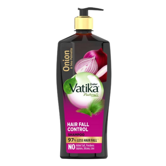 Buy Dabur Vatika Naturals Onion & Saw Palmetto Hair Fall Control Shampoo from DrMediCart, Ship from India to USA