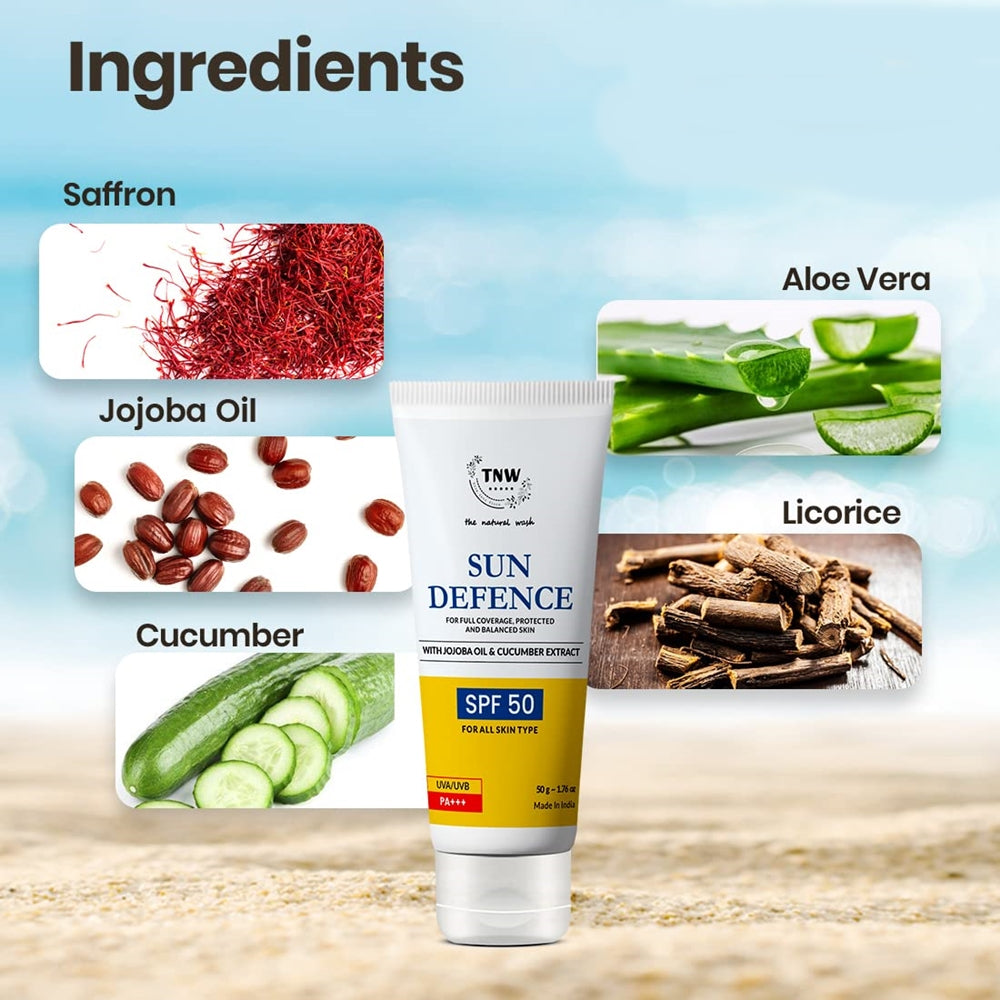 The Natural Wash Sun Defence SPF 50 Cream - Drmedicart