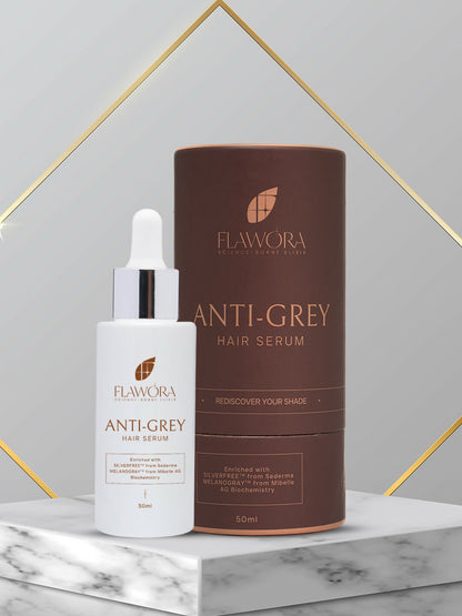 Flawora Anti-Grey Hair Serum, D-Tan Lotion and Gold Face Serum Combo