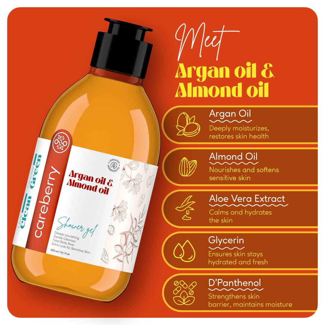 careberry argan almond oil shower gel buy in usa