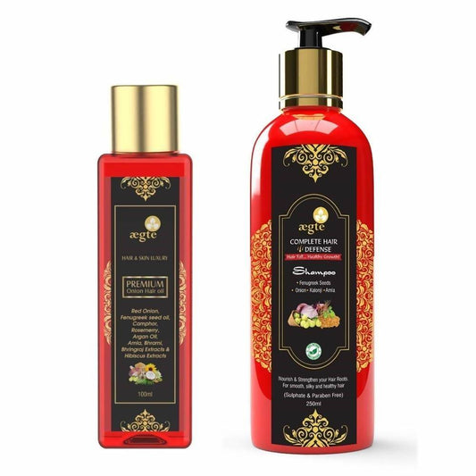 Aegte Premium Onion Hair Oil And Complete Hair Defense Shampoo benefits
