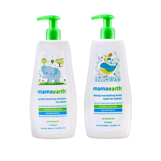 Buy Mamaearth Deeply Nourishing Body Wash And Gentle Cleansing Shampoo For Babies from DrMediCart, Ship from India to USA