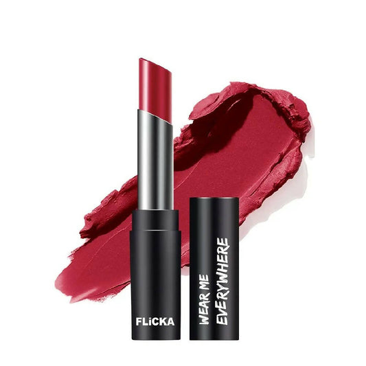 FLiCKA Wear Me Everywhere Creamy Matte Lipstick Drop Dead Red
