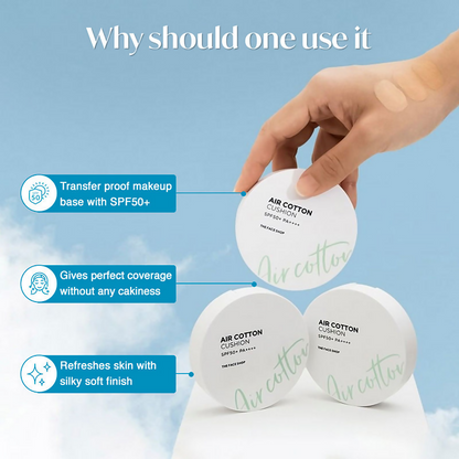 The Face Shop Air Cotton Cushion SPF 50+ PA++++ - 201 Light Beige