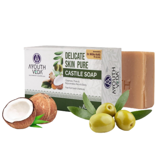 Buy Ayouthveda Delicate Skin Pure Castile Soap from DrMediCart, Ship from India to USA