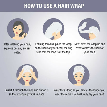 Nykaa Naturals Microfiber Hair Wrap for Frizz Free & Shiny Hair - Grey