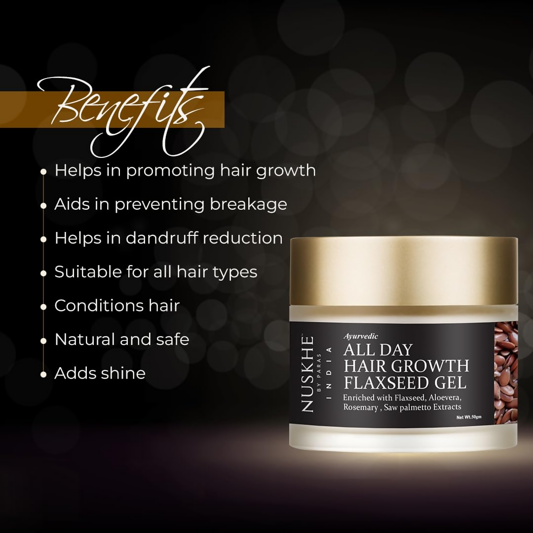Nuskhe By Paras Ayurvedic All Day Hair Growth Flaxseed Gel