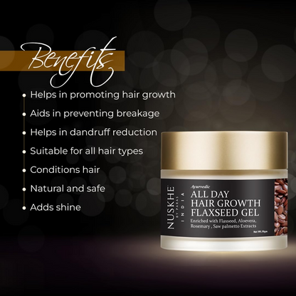 Nuskhe By Paras Ayurvedic All Day Hair Growth Flaxseed Gel