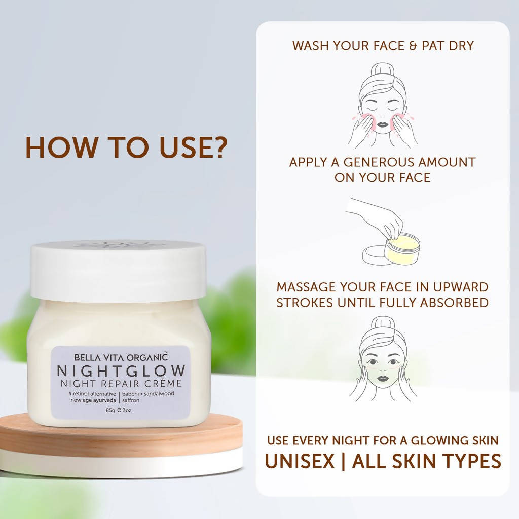 bella vita organic night glow night repair creme buy in usa
