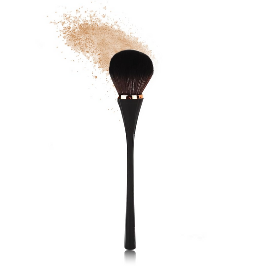 Gleva Multipurpose Professional Powder & Blush Cheek Brush - Black Loose Powder Brush
