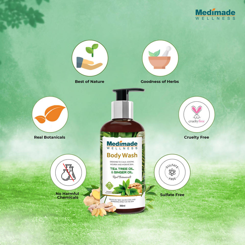 Medimade Wellness Tea Tree Oil & Ginger Oil Body Wash - DrMediCart