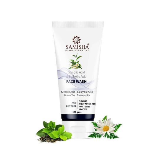 Samisha Organic Glycolic Acid & Salicyclic Acid Face Wash - DrMediCart