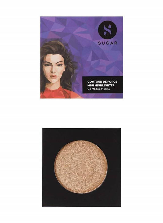 Sugar Cosmetics Contour De Force Mini Highlighter - 03 Metal Medal - DrMediCart