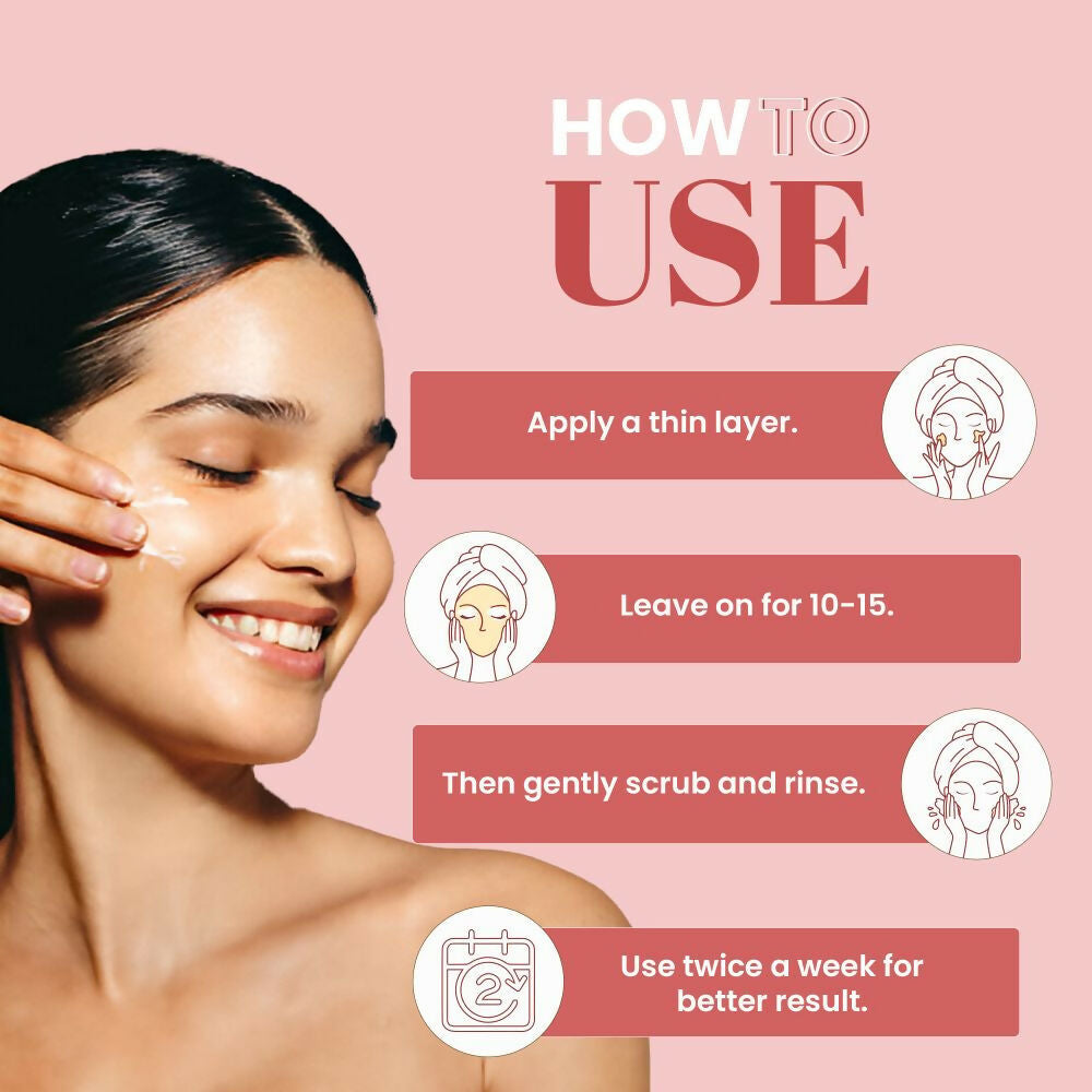 Wild Oak Tulsi, Neem & Kesar Face Scrub & Clay Mask | Anti Acne | De-Tan & Open Pores | Anti Aging & Hyperpigmentation