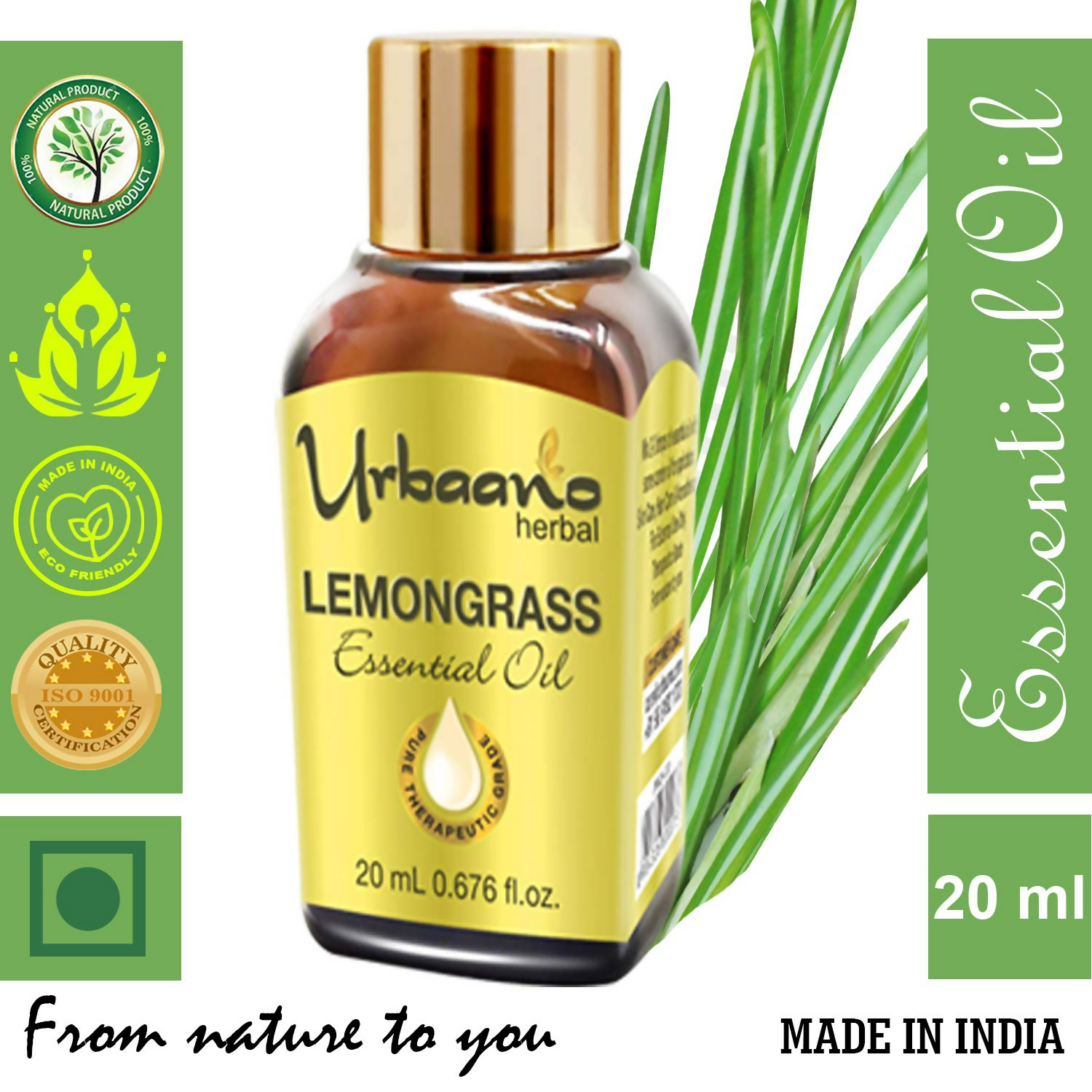 Urbaano Herbal Lemongrass Essential Oil