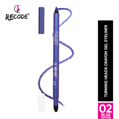 Recode Turning Heads Crayon Gel Eyeliner Cum Kajal Pencil - Blue Sapphire