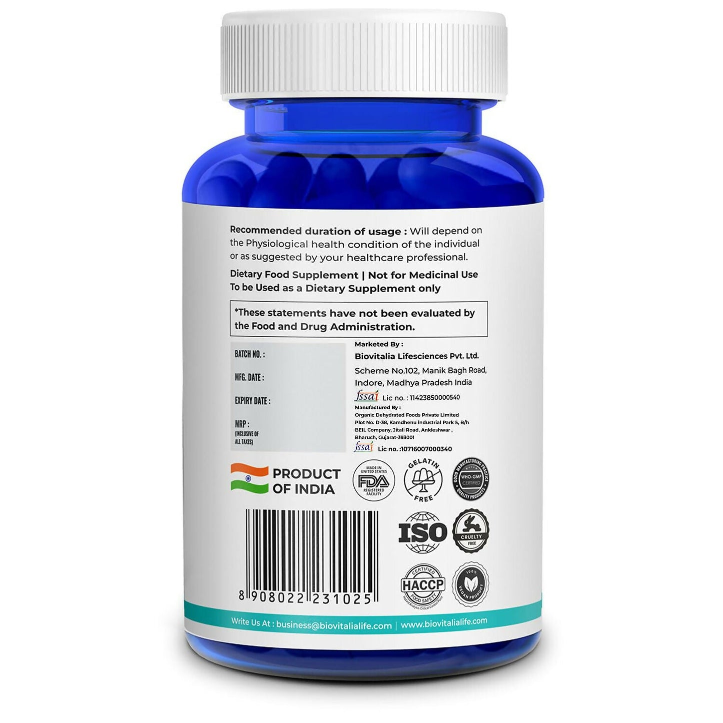 Biovitalia Organics Milk Thistle Extract Capsules