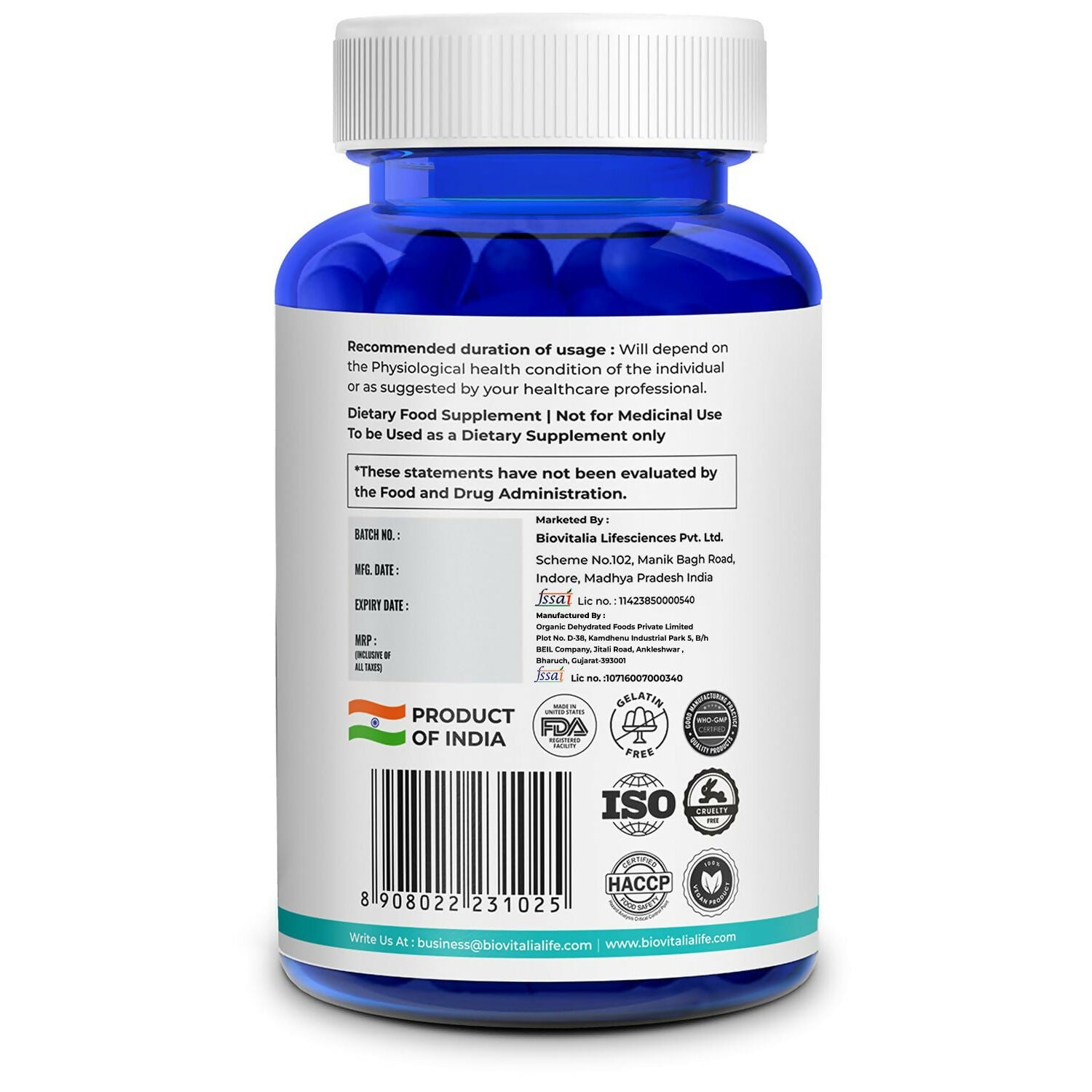 Biovitalia Organics Milk Thistle Extract Capsules
