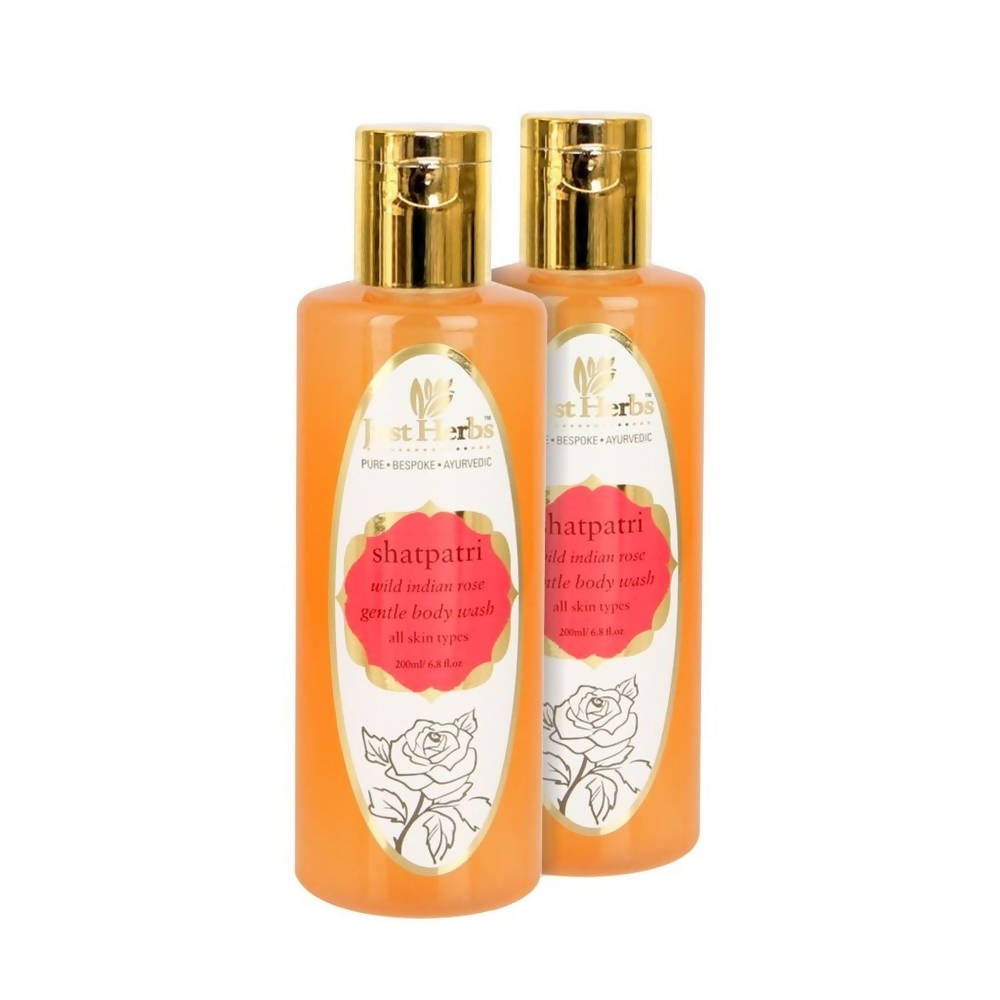 Just Herbs Shatpatri Wild Indian Rose Gentle Body Wash