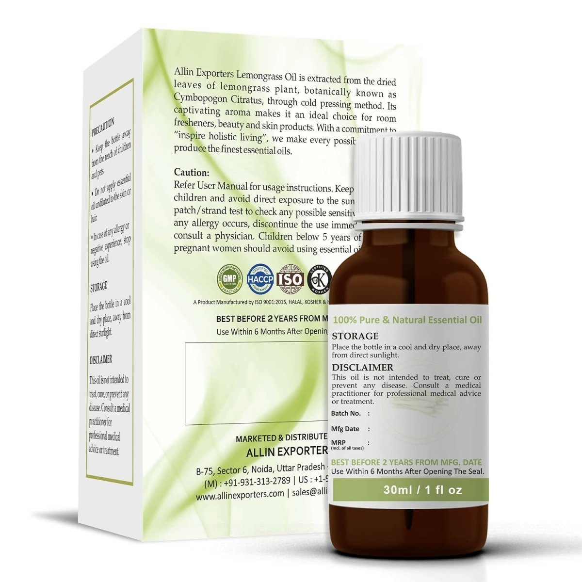 Allin Exporters Lemon Grass Essential Oil