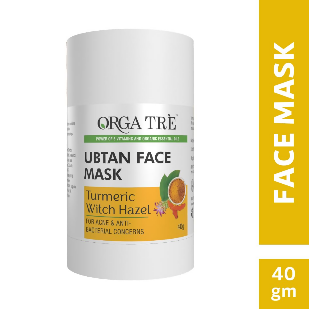 Orgatre Ubtan Face Mask Stick For Men & Women For Sun Tan, Natural Glow With Natural Haldi
