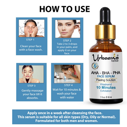 Urbaano Herbal 24% AHA+1% BHA+5% PHA 10 Minutes Serum