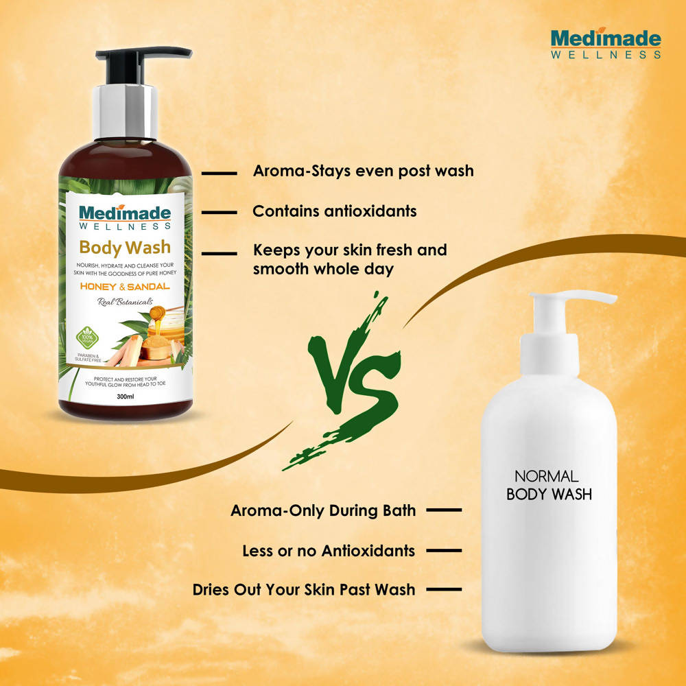 Medimade Wellness Honey & Sandal Body Wash - DrMediCart