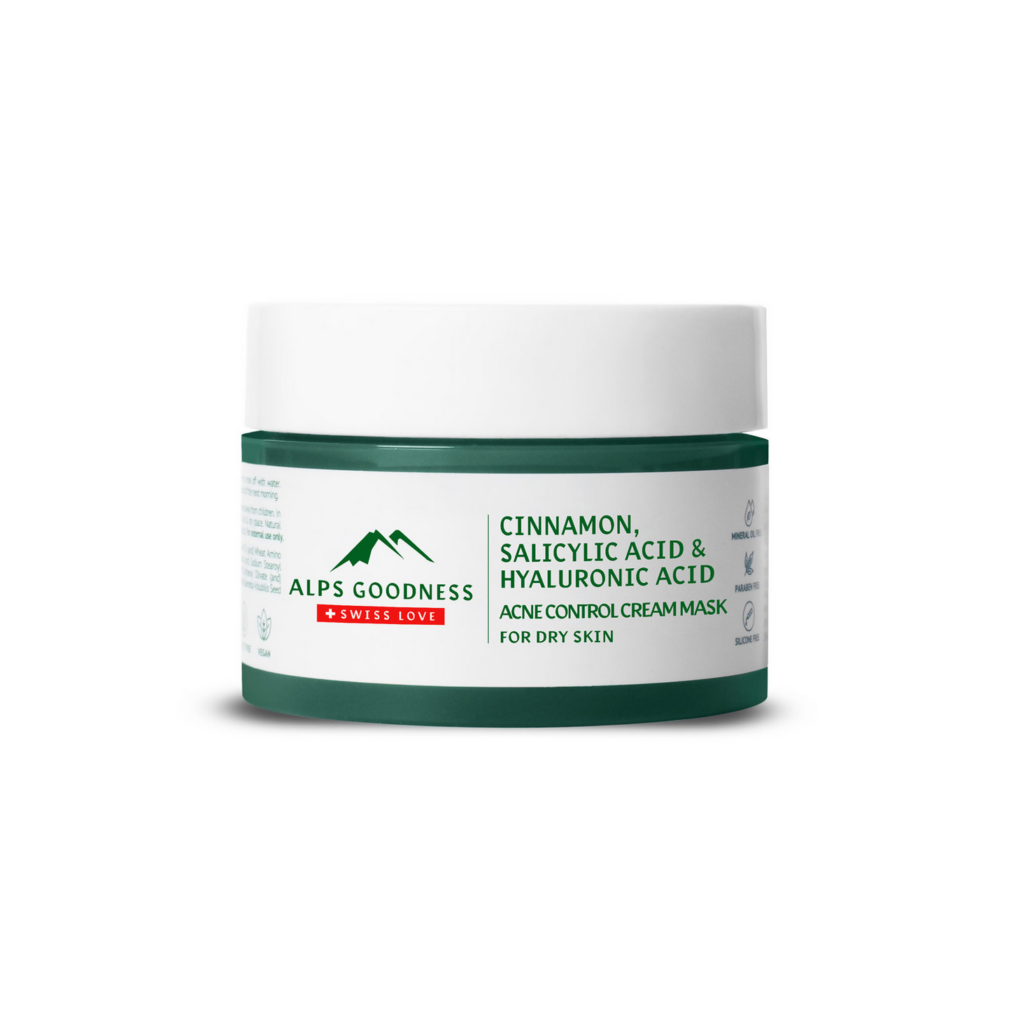 Alps Goodness Acne Control Face Mask for Dry Skin with Cinnamon, Salicylic Acid and Hyaluronic Acid