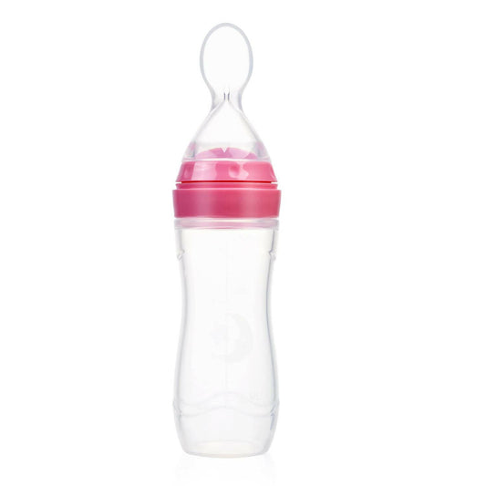 Buy Safe-O-Kid Easy Squeezy Silicone Food Feeder Spoon (Soft Tip) Bottle- Pink- 90mL from DrMediCart, Ship from India to USA