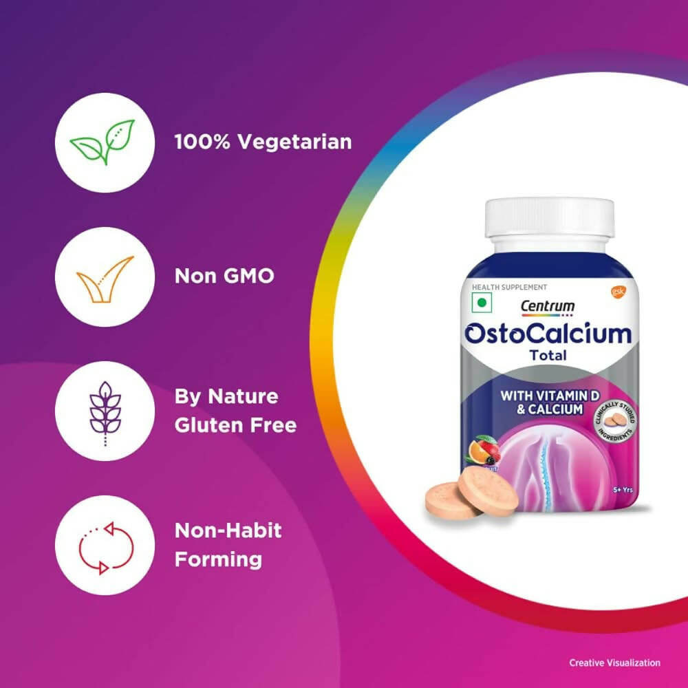 Centrum OstoCalcium Total Chewables Tablets for Kids - Mixed Fruit