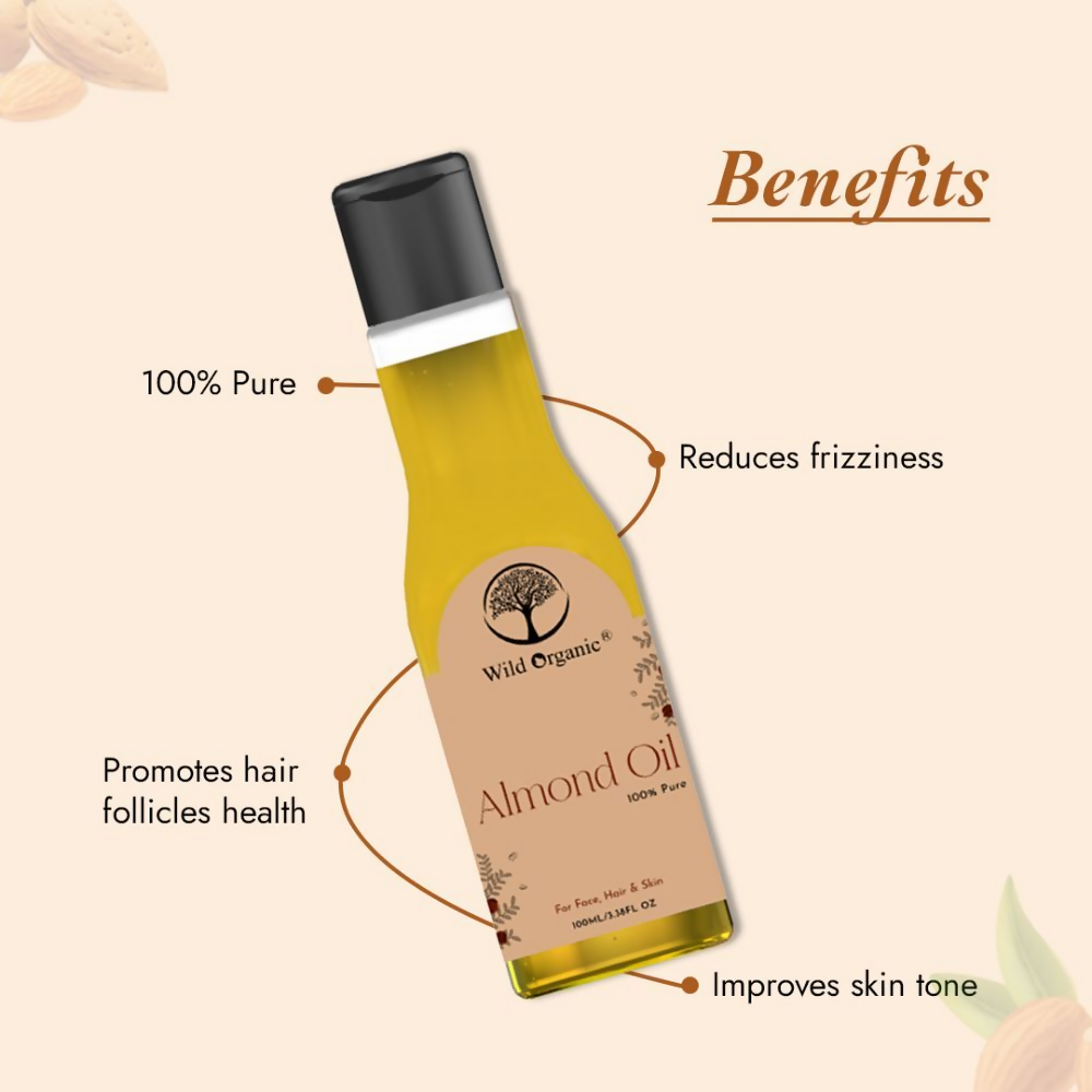 Wild Organic Cold Pressed Almond Hair Oil