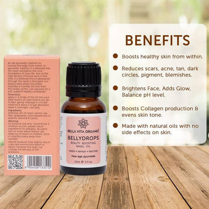 Bella Vita Organic Belly Drops Beauty Boosting Navel Oil - DrMediCart