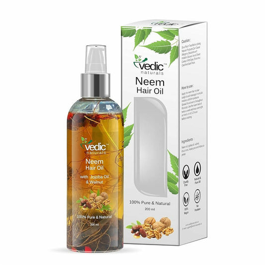 Buy Vedic Naturals Neem Hair Oil With Jojoba Oil & Walnut Oil from DrMediCart, Ship from India to USA