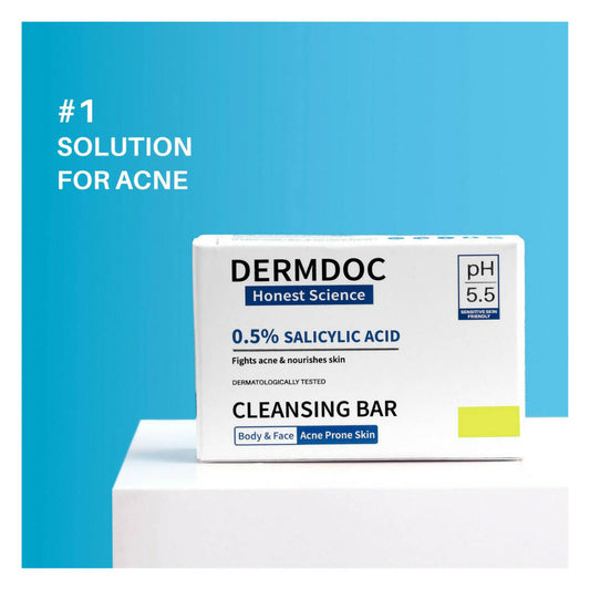 Buy Dermdoc 0.5% Salicylic Acid Cleansing Bar, Deeply Cleanses & Nourishes Skin, All skin Types from DrMediCart, Ship from India to USA