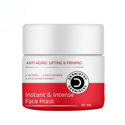 Dermistry Anti Aging Instant Intense Face Mask Retinol Blue Berry Lifting Firming Skin Tightening