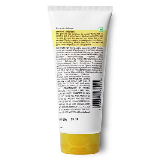 Buy Kaya Sunscreen For Sensitive Skin SPF 15 from DrMediCart, Ship from India to USA