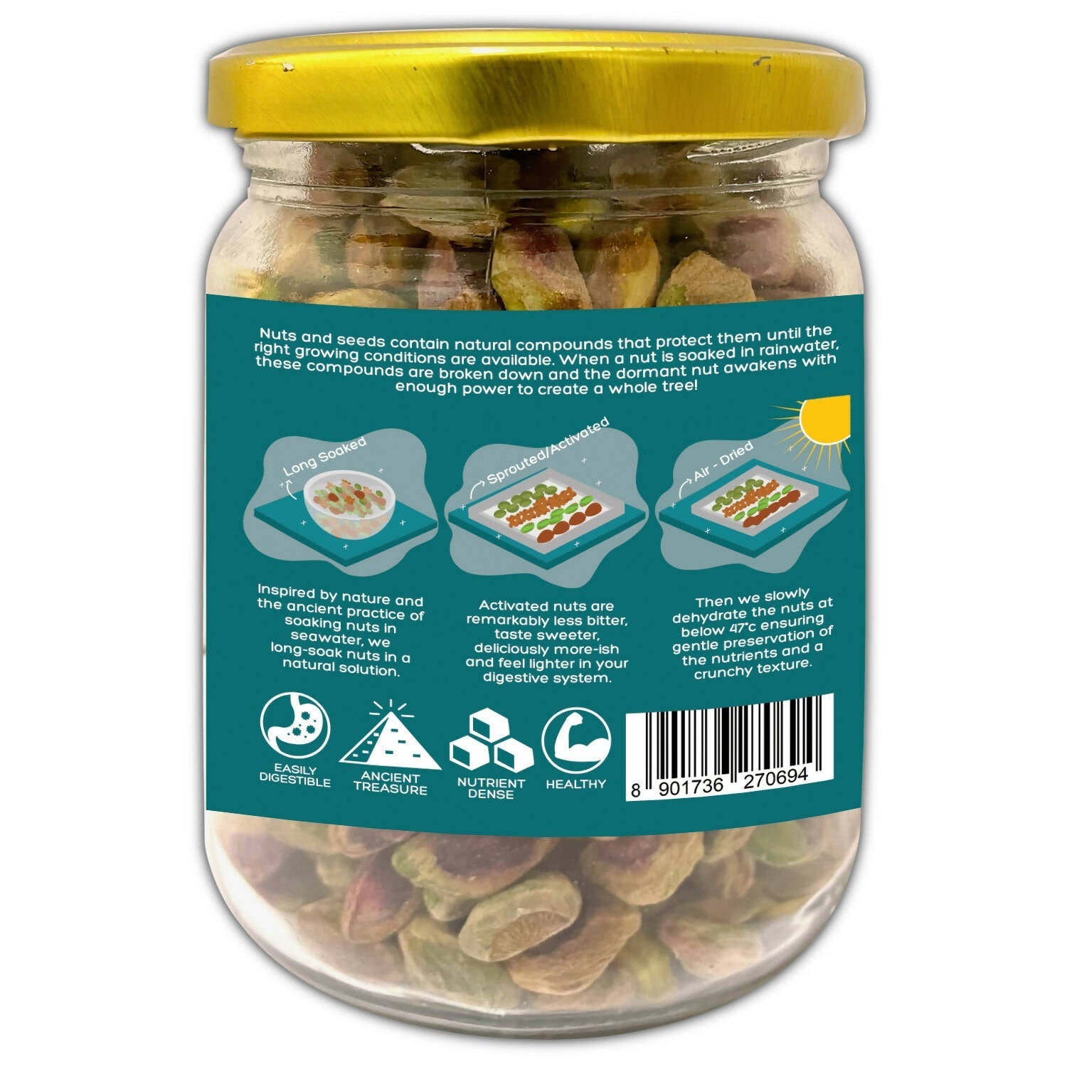 D-Alive Honestly Organic Activated Pistachios - Drmedicart
