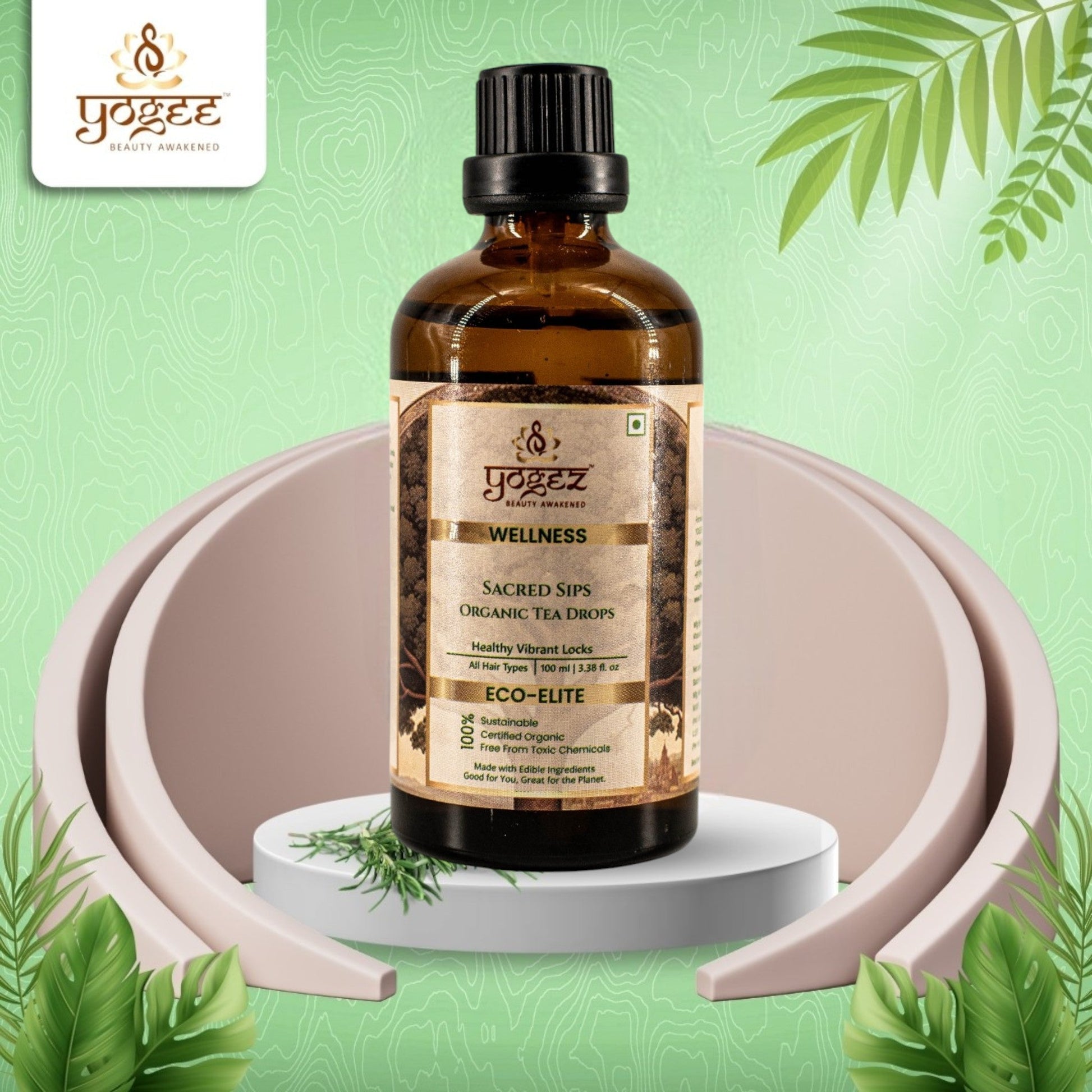 Yogez Sacred Sips Tea Drops- Hair Health