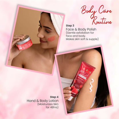 Bryan & Candy Strawberry Bath Tub Kit Gift Set For Women & Men