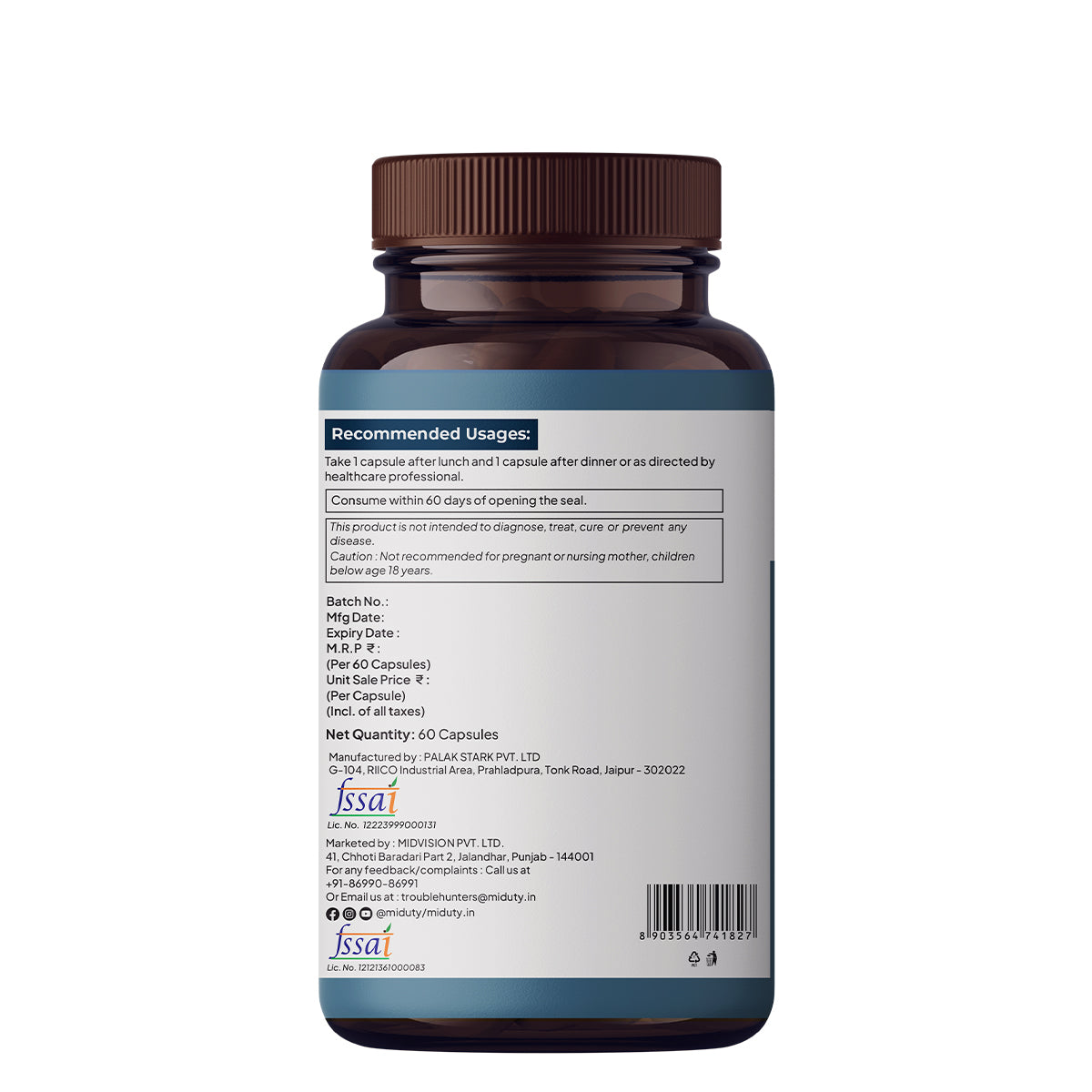 Miduty by Palak Notes Triple Thyroid Care Capsules