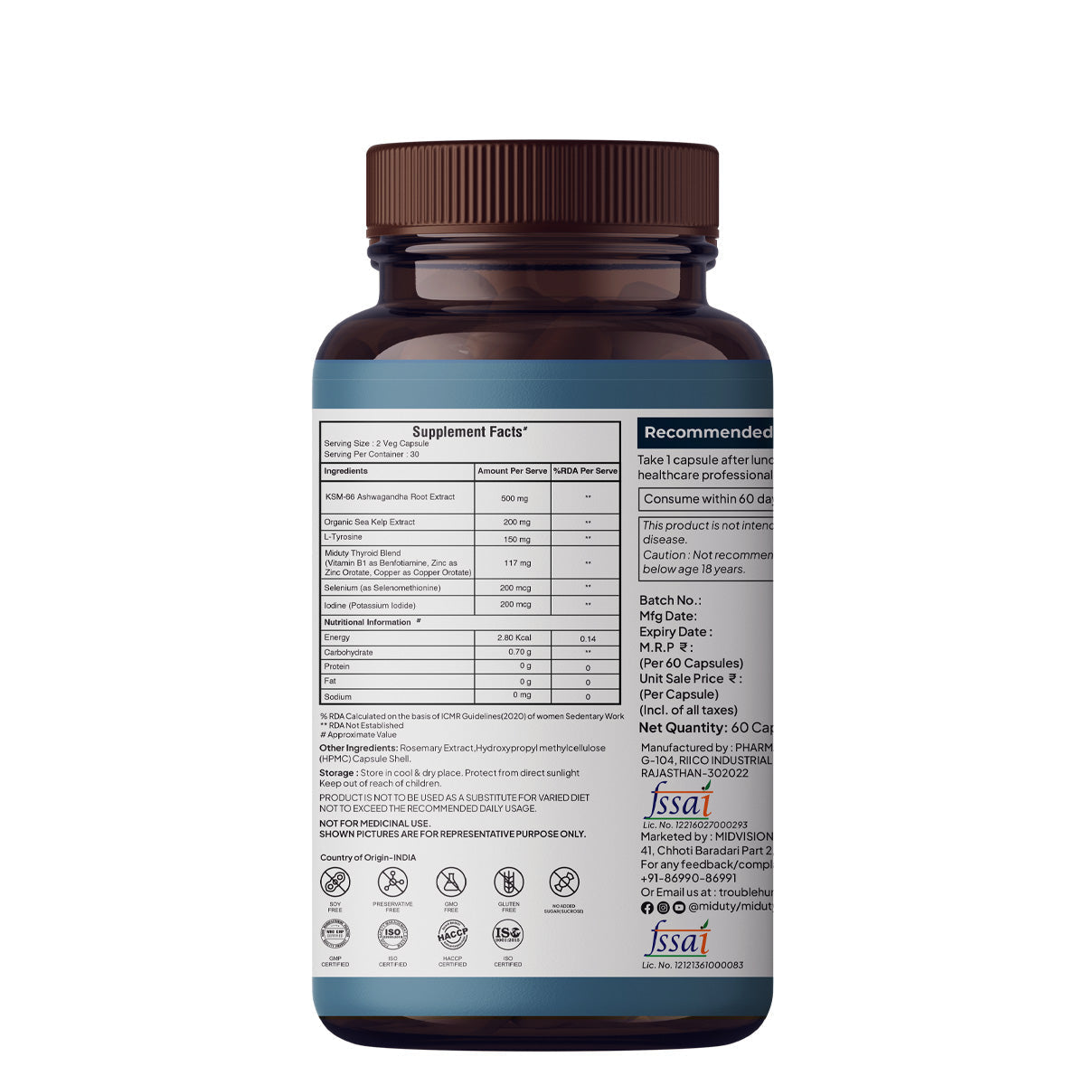 Miduty by Palak Notes Triple Thyroid Care Capsules