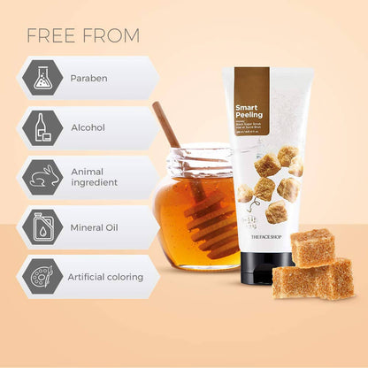The Face Shop Smart Peeling Honey Black Sugar Scrub - Korean Skincare