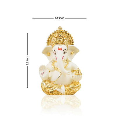 Gold Art India Ceramic Ganesh Idol
