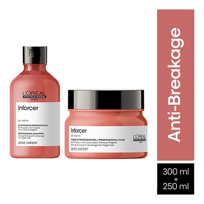 L'Oreal Professionnel Inforcer Strengthening Shampoo & Hair Mask Combo, Serie Expert