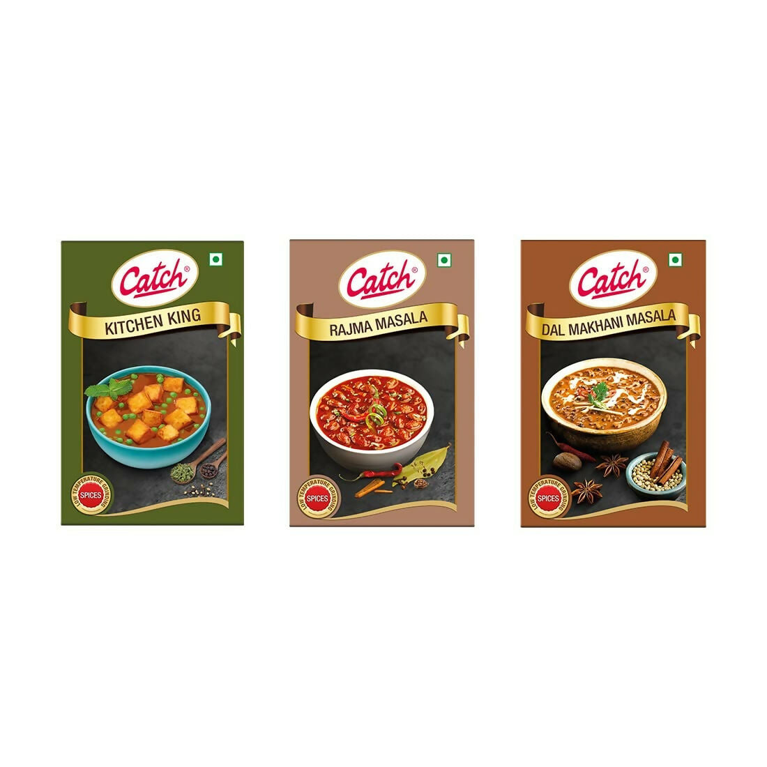 Catch Masala Powder Combo - Kitchen King 100 gms + Rajma Masala 100 gms + Dalmakhani Masala 100 gms